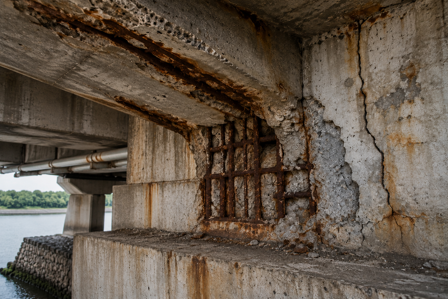 Fissuras, corrosão e manifestações patológicas em estrutura de concreto